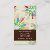 MODERN FLORAL lichte eenvoudige abstracte bloem da Visitekaartje (Achterkant)