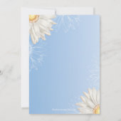 Modern Floral Light Blue Daisy Vrijgezellenfeest Kaart (Achterkant)