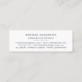 Modern Floral Lip Product Distributor Mini Visitekaartje (Achterkant)