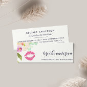 Modern Floral Lip Product Distributor Mini Visitekaartje