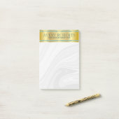 Modern Floral Luxury cyan gouddemask Classy Post-it® Notes (Op bureau)