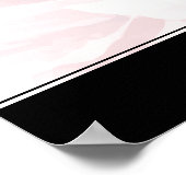 Modern Floral Makeup Script Black White Poster (Hoek)