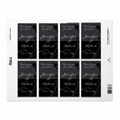 Modern Floral Medallion in Black en Grey Wine Lab Etiket (Full Sheet)