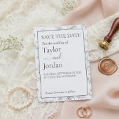 Modern Floral | Minimalist Botanical Wedding  Save The Date