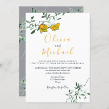 Modern Floral Minimony Wedding