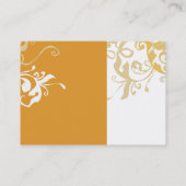 Modern Floral Monogram DayLily op White Visitekaartje (Achterkant)