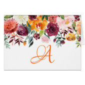 Modern Floral Monogram Design Gepersonaliseerd (Voorkant Horizontaal)