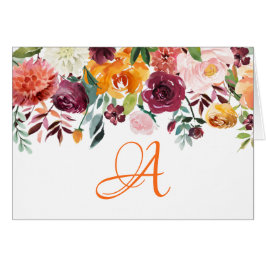 Modern Floral Monogram Design Gepersonaliseerd