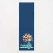 Modern Floral Monogram Yogamat (Voorkant)