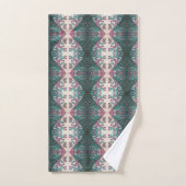 Modern Floral Monogrammed Bad Handdoek (Handdoek)
