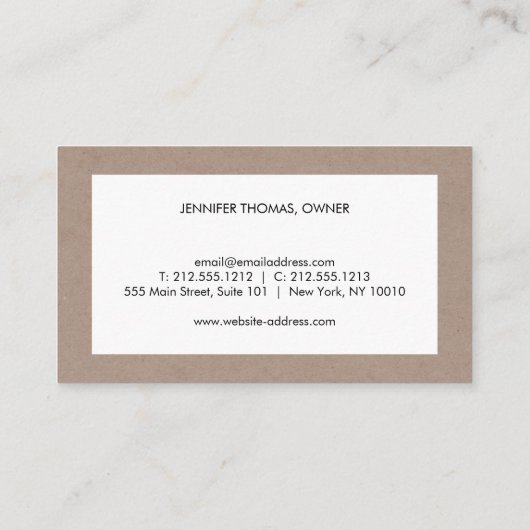  Modern Floral Motif Beauty Salon Visitekaartje (Achterkant)