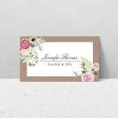  Modern Floral Motif Beauty Salon Visitekaartje