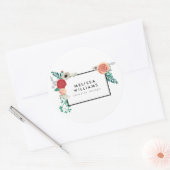  Modern Floral Motif Gepersonaliseerde Stickers (Envelop)