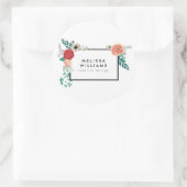 Modern Floral Motif Gepersonaliseerde Stickers (Tas)