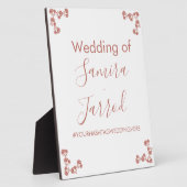 Modern Floral Motif Nuetral Wedding Fotoplaat (Zijkant)