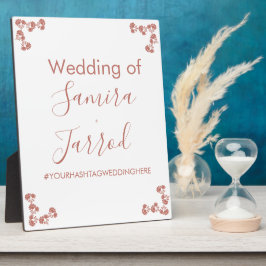 Modern Floral Motif Nuetral Wedding Fotoplaat