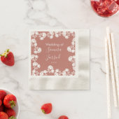 Modern Floral Motif Nuetral Wedding Servet (Insitu)