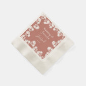 Modern Floral Motif Nuetral Wedding Servet (Hoek)