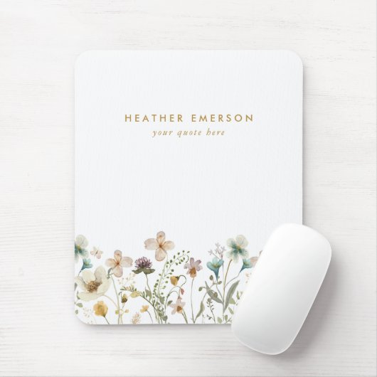 Modern Floral Mousepad Muismat (Met muis)