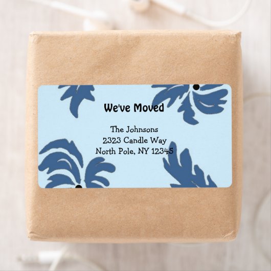 Modern Floral Nieuw Adres Etiket (Insitu)