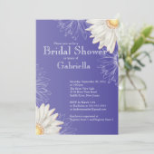 Modern Floral Paars Daisy Vrijgezellenfeest Kaart (Staand voorkant)