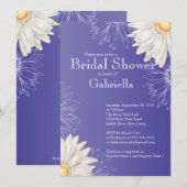 Modern Floral Paars Daisy Vrijgezellenfeest Kaart (Voorkant / Achterkant)