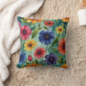 Modern Floral Paarse Kussen (Deken)