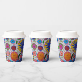 Modern Floral Papieren Bekers