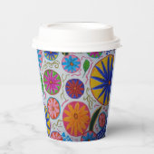 Modern Floral Papieren Bekers (Voorkant)