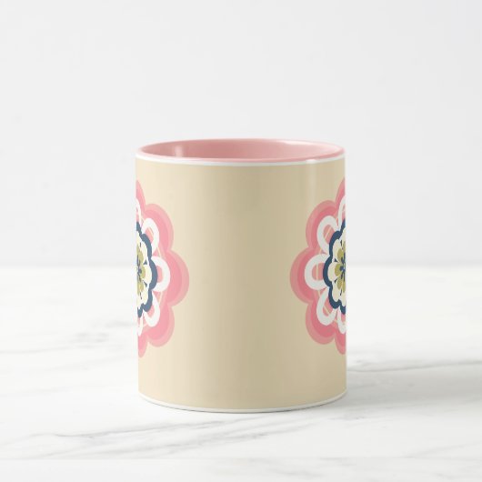 Modern Floral Pastel Mok (Midden)