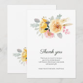 Modern Floral Pastel Vrijgezellenfeest Bedankkaart (Voorkant / Achterkant)