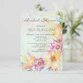 Modern Floral Pastel Vrijgezellenfeest Kaart (Staand voorkant)