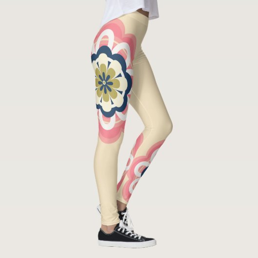 Modern Floral Pastel vrouwen Leggings (Rechts)