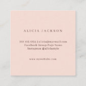 Modern floral pastel waterverf bruiloft planner vierkante visitekaartje (Achterkant)