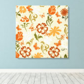 modern Floral Patroon Canvas Afdruk (Insitu (Houten vloer))