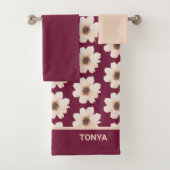 Modern Floral Pattern Bad Handdoek (Insitu)