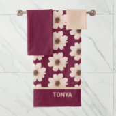 Modern Floral Pattern Bad Handdoek