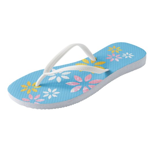 Modern Floral Pattern Beach Footwear Teenslippers (Schuin)