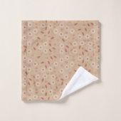 Modern Floral Pattern Boho Floral Pattern Bad Handdoek (Wasdoekje)
