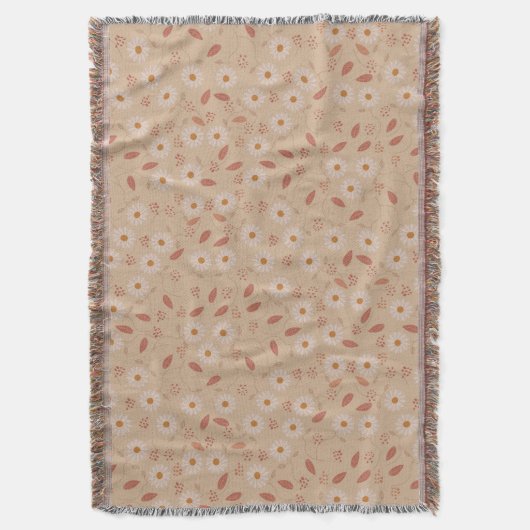 Modern Floral Pattern Boho Floral Pattern Deken (Voorkant Verticaal)