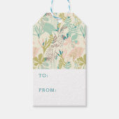 Modern Floral Pattern Cadeaulabel (Voorkant)