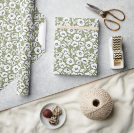 Modern Floral Pattern Cadeaupapier
