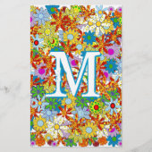 Modern Floral Pattern Heldere kleuren Briefpapier (Voorkant)