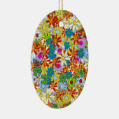 Modern Floral Pattern Heldere kleuren Keramisch Ornament (Rechts)