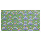 Modern Floral Pattern in Green and Lavender Kussensloop (Voorkant)