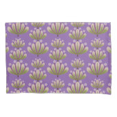 Modern Floral Pattern in Purple and Green Kussensloop (Voorkant)