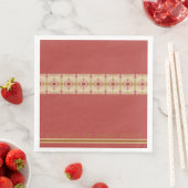 Modern Floral Pattern in Rosy Pink Servet (Insitu)