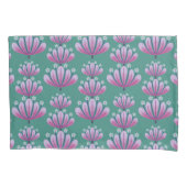 Modern Floral Pattern in Teal and Lavender Kussensloop (Voorkant)