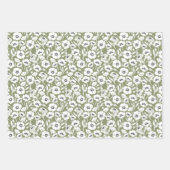 Modern Floral Pattern Inpakpapier Vel (Voorkant 2)
