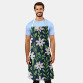 Modern Floral Pattern Schort (Gedragen)